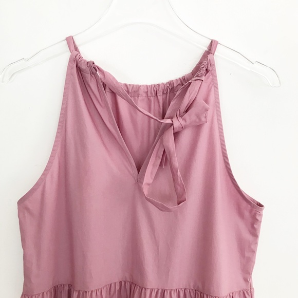 A New Day Pink Tiered Halter Dress Sundress  Summer Small MWT - Picture 5 of 12
